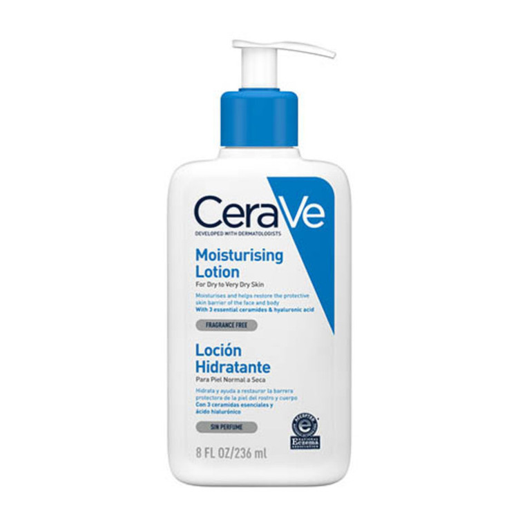 لوسیون بدن سراوی مدل MOISTURISING LOTION مناسب برای انواع پوست حجم 236 میلی لیتر
