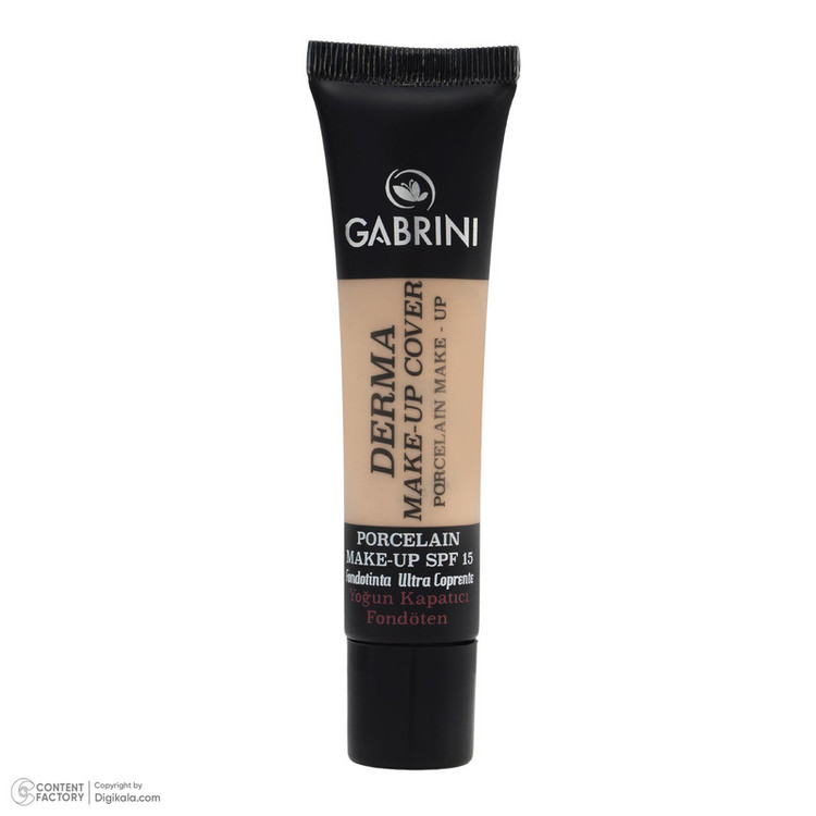 کرم پودر مایع SPF 15 کابرینی مدل Derma شماره 101 مناسب برای انواع پوست حجم 40 میلیلیتر